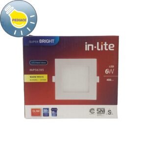 Lampu LED Panel Light Kotak 6 Watt Inlite Inbow SNI - WARM WHITE 3000K
