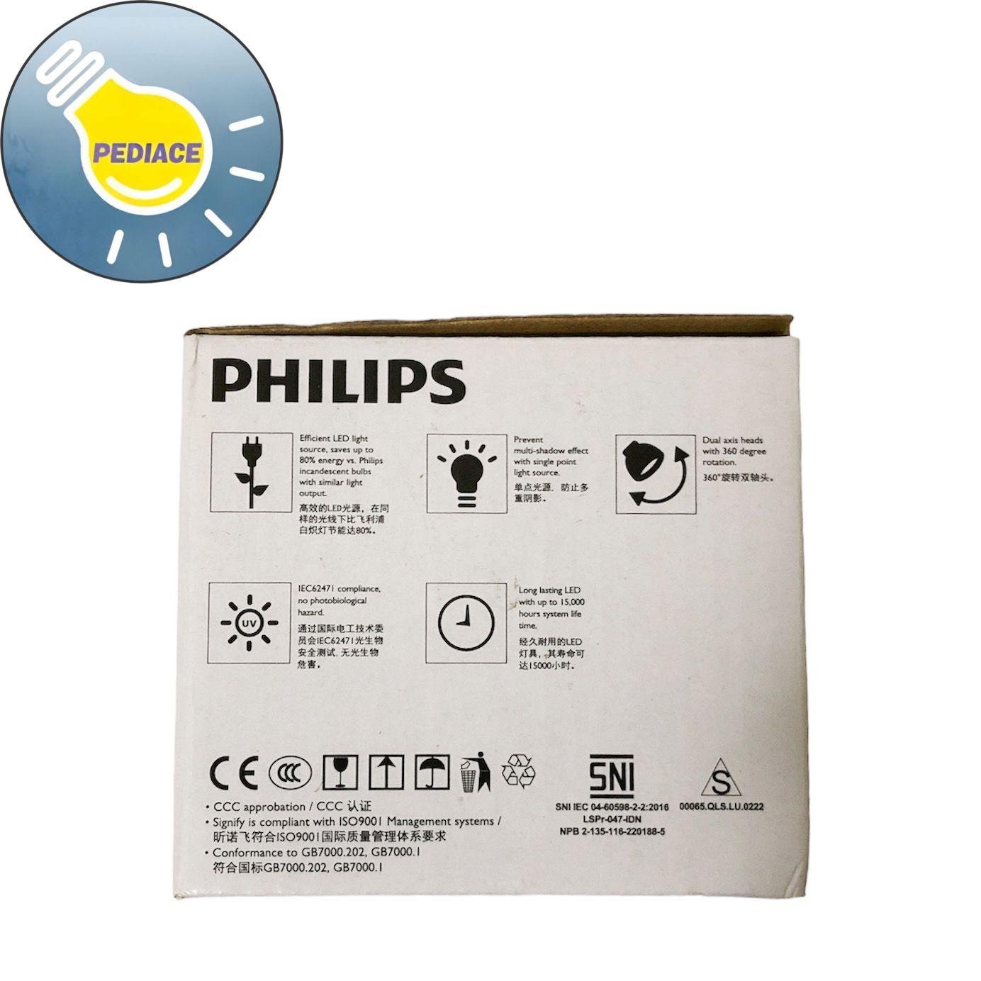 Lampu Downlight LED Spotlight 7W PHILIPS Recessed Spot Pomeron 2700K - Image 4