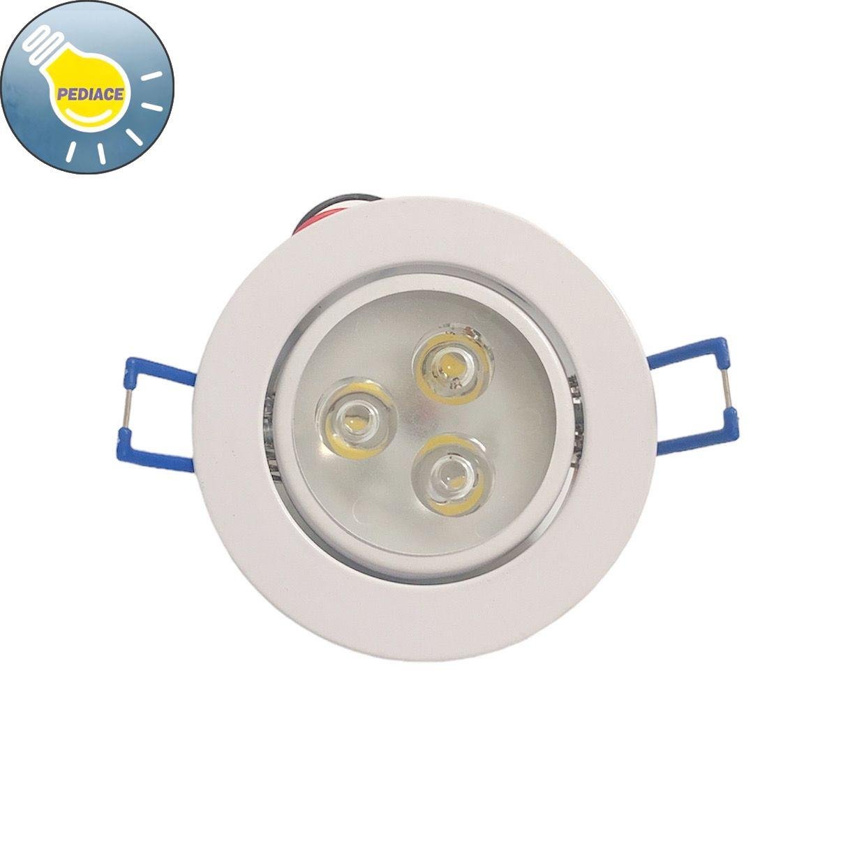 Lampu Downlight LED 3W 3 Mata SUPERLED Inbow Body Putih - 6500K Putih