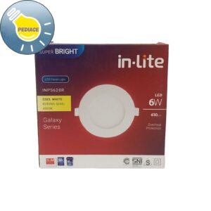 Lampu LED Panel Light Bulat 6 Watt Inlite Inbow SNI - COOL WHITE 4000K