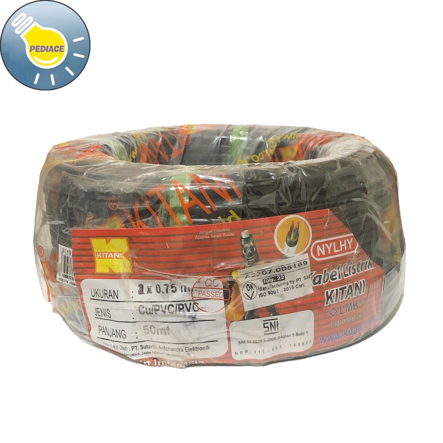 Kabel Listrik 2x0.75 Flexible Serabut NYLHYO HITAM KITANI SNI 50Meter - Image 3