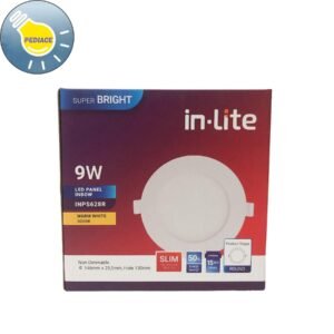 Lampu LED Panel Light Bulat 9 Watt Inlite Inbow SNI - WARM WHITE 3000K