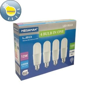 Lampu Bohlam LED 12W E27 MEGAMAN YTP45Z2 Day Light 6500K Paket Isi 4