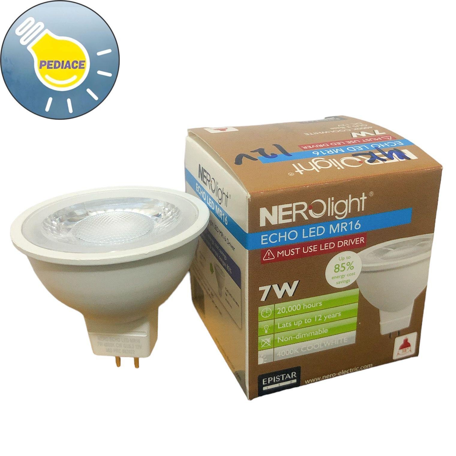 Lampu LED 7W Nerolight ECHO LED MR16 DC12V - CoolWhite / Natural 4000K