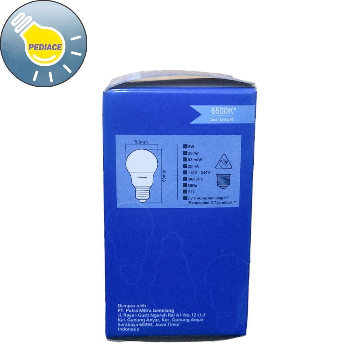 Lampu LED 3W E27 Panasonic LED New Evo 3 Watt Cahaya Putih 6500K 280lm - Image 4