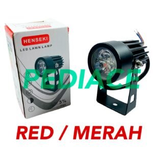 Lampu Spotlight Sorot LED 3W 220V MERAH Indoor Outdoor Waterproof