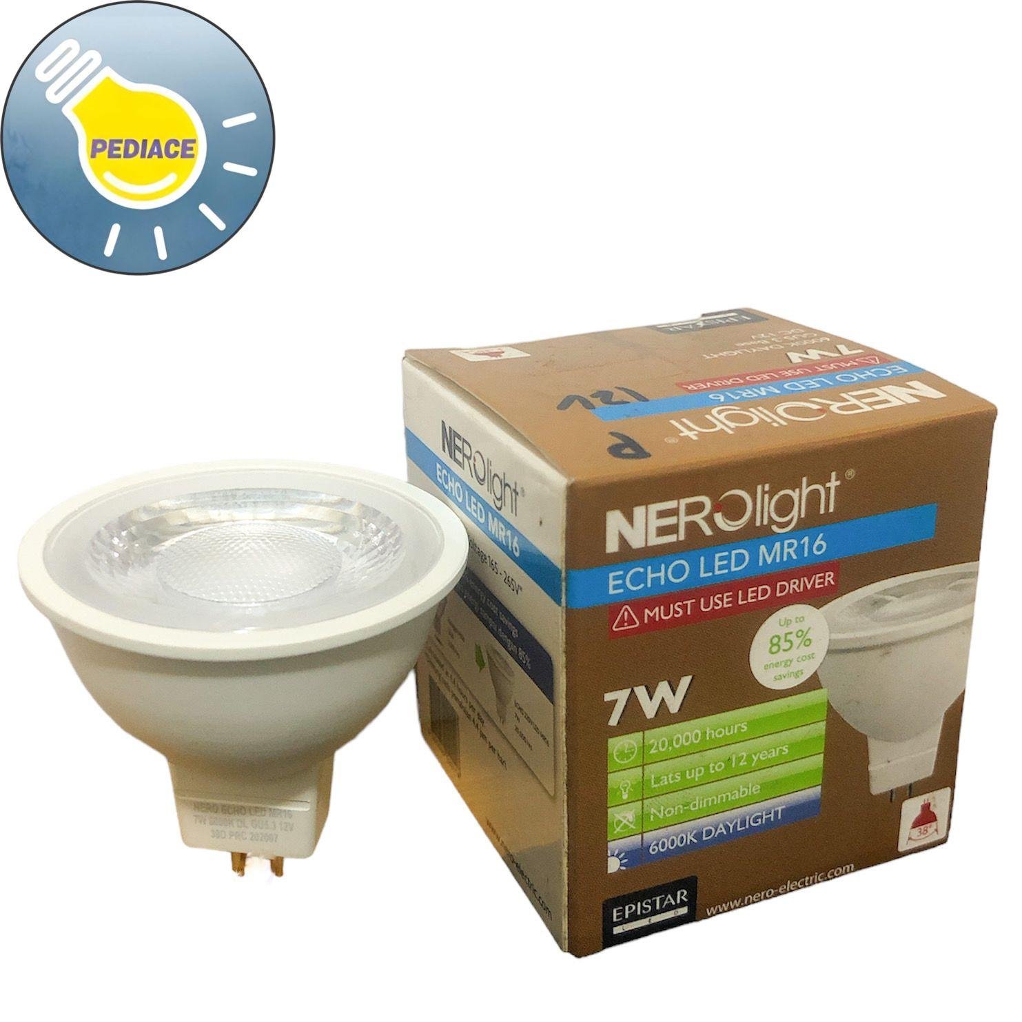 Lampu LED 7W Nerolight ECHO LED MR16 DC12V - Daylight / Putih 6000K