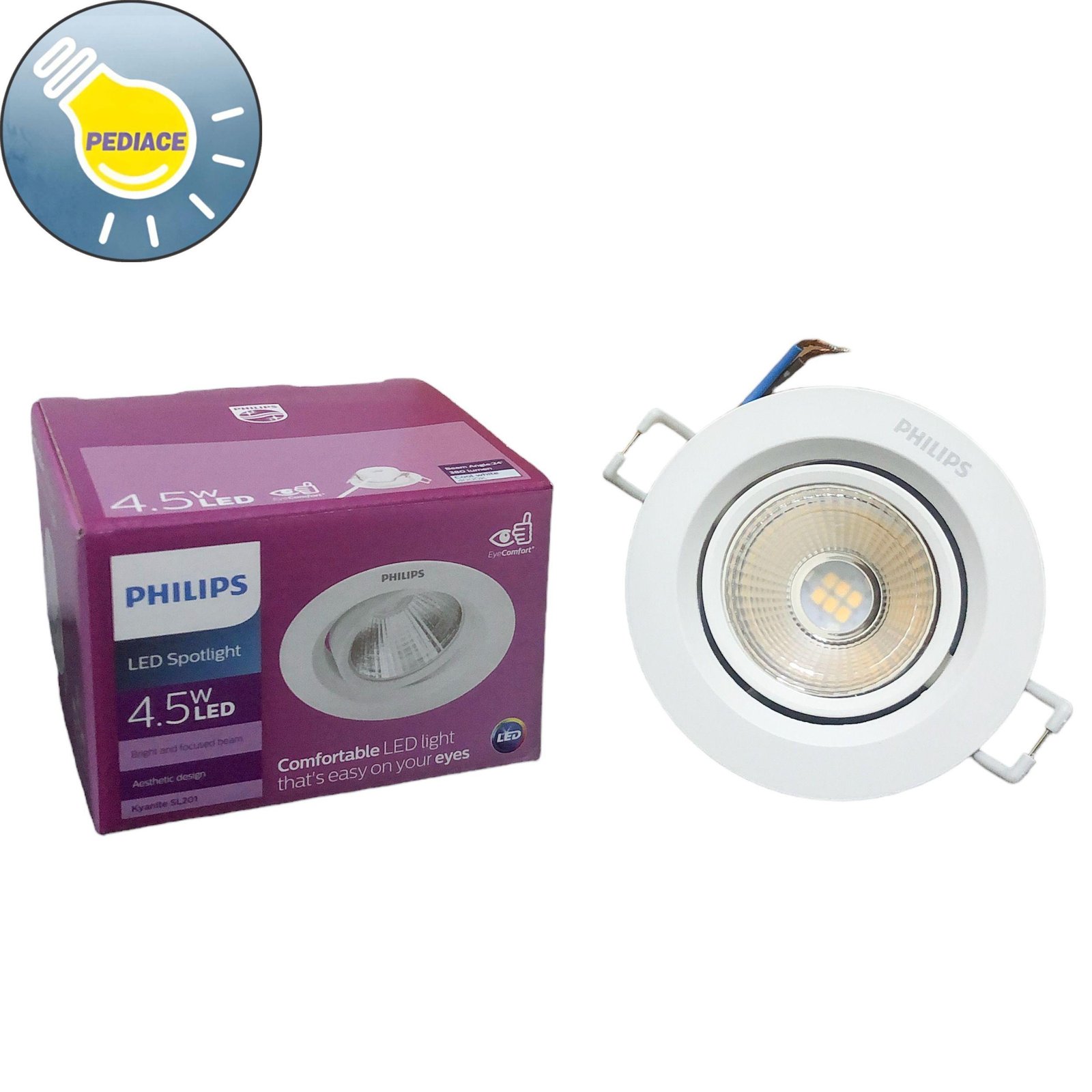Lampu LED Spotlight 4.5W PHILIPS Kyanite SL201 Cool White 4000K