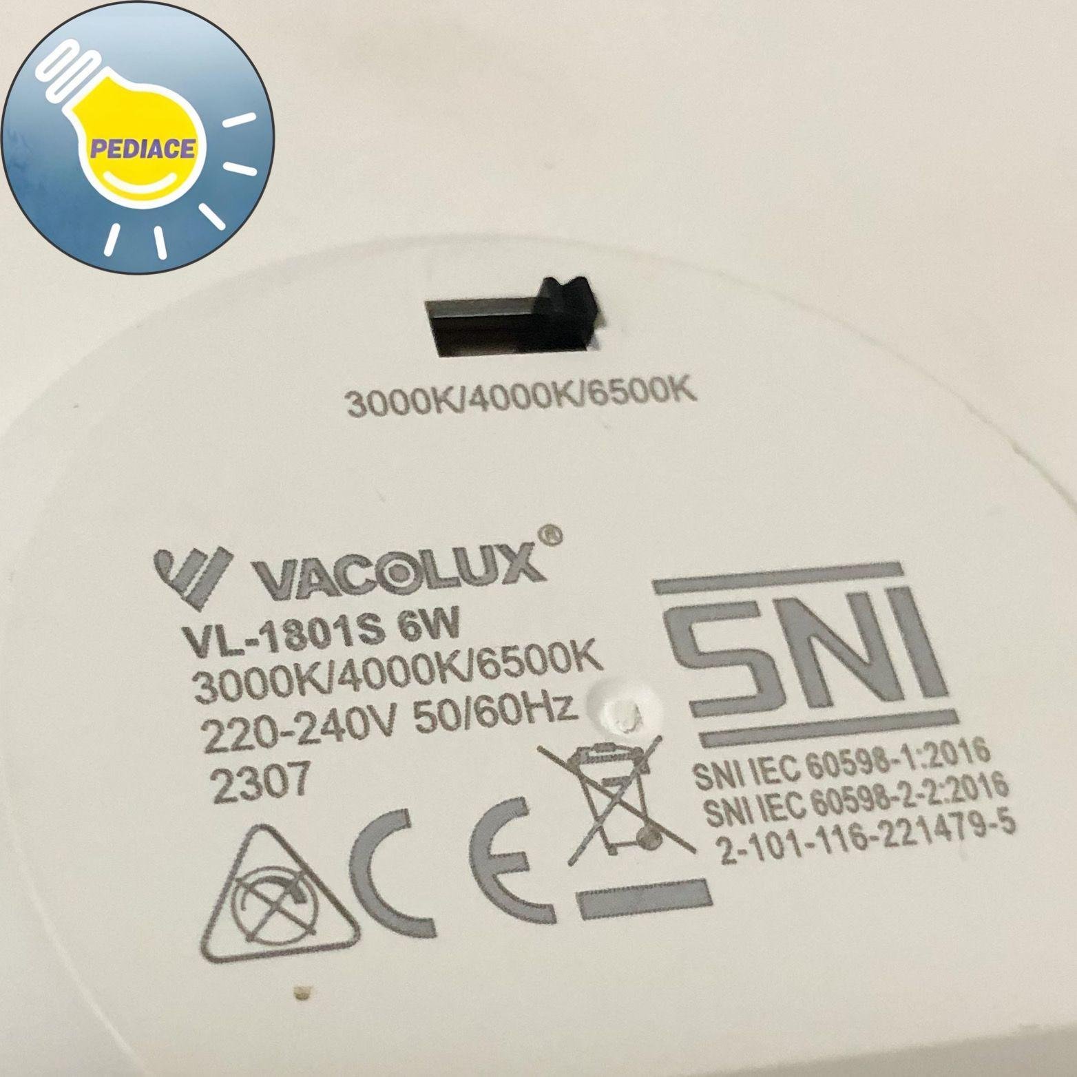 Lampu LED Panel Light 6W VACOLUX Kotak Tanam / Inbow Changeable CCT - Image 4