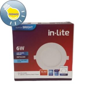 Lampu LED Panel Light Bulat 6 Watt Inlite Inbow Cool Daylight 6500K
