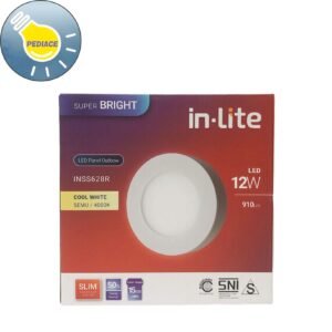 Lampu LED Panel Light Bulat 12 Watt Inlite Outbow SNI COOL WHITE 4000K