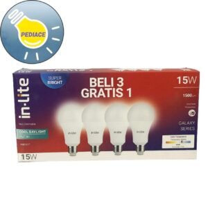 Lampu Bohlam LED INLITE INB007 15 Watt 1500lm Putih / 6500K 3 Gratis 1