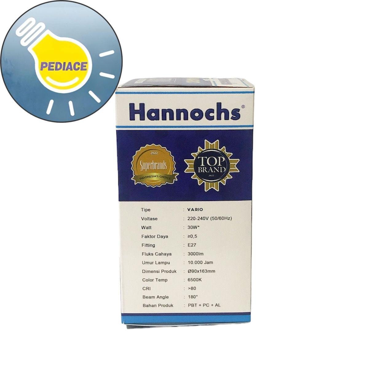 Lampu LED 30 Watt E27 Hannochs VARIO 30W Cahaya Putih SNI - Image 3
