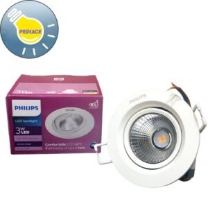 Lampu Downlight LED Spotlight 3W PHILIPS Kyanite SL201 WarmWhite 2700K
