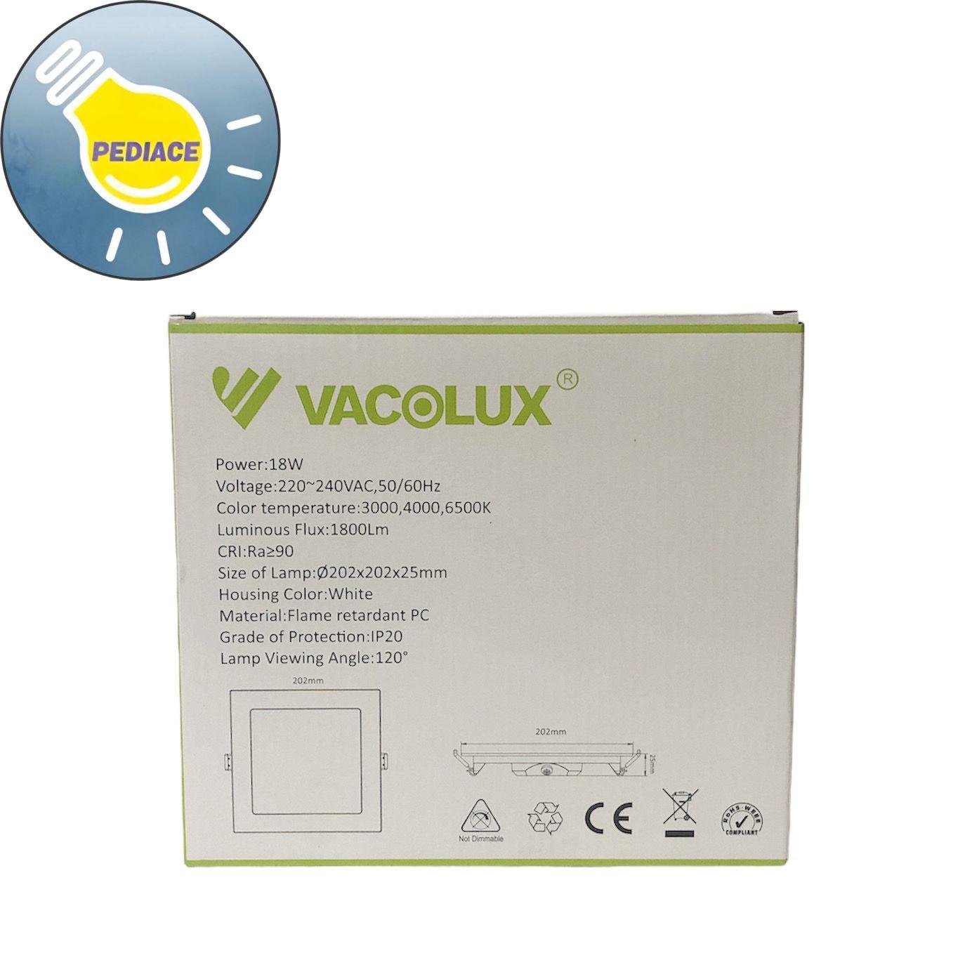 Lampu LED Panel Light 18W VACOLUX Kotak Tanam / Inbow Changeable CCT - Image 5